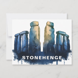 Stonehenge, Verenigd Koninkrijk Aquarel Briefkaart