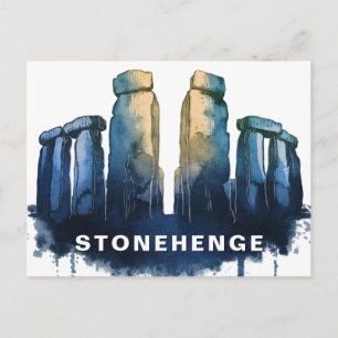Stonehenge, Verenigd Koninkrijk Aquarel Briefkaart