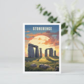 Stonehenge Verenigd Koninkrijk Beroemde reisplaats Briefkaart (Staand voorkant)