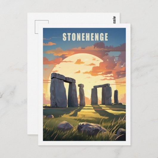 Stonehenge Verenigd Koninkrijk Beroemde reisplaats Briefkaart (Voorkant / Achterkant)