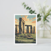 Stonehenge Verenigd Koninkrijk Beroemde reisplaats Briefkaart (Staand voorkant)
