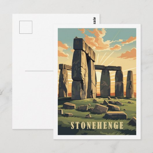 Stonehenge Verenigd Koninkrijk Beroemde reisplaats Briefkaart (Voorkant / Achterkant)