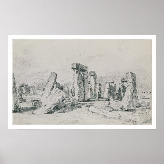Stonehenge, Wiltshire, 1820 (tekening) Poster (Voorkant)