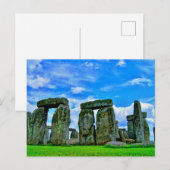 Stonehenge, Wiltshire, Engeland, Prehistorische St Feestdagenkaart (Voorkant / Achterkant)