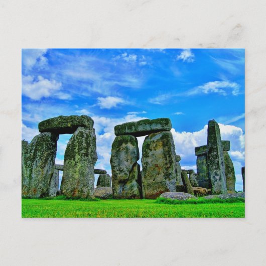 Stonehenge, Wiltshire, Engeland, Prehistorische St Feestdagenkaart (Voorkant)