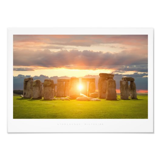 Stonehenge, Wiltshire Foto Afdruk (Voorkant)