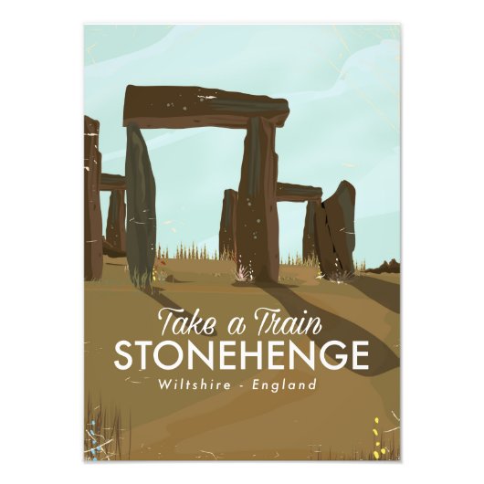Stonehenge Wiltshire Train poster (Voorkant)