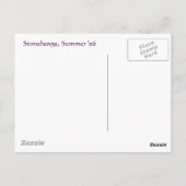 Stonehenge, zomer 2006 briefkaart (Achterkant)
