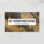 Stonemason Contractor Handyman Cool Rustic Texture Visitekaartje (Achterkant)