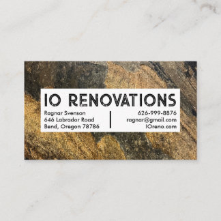 Stonemason Contractor Handyman Cool Rustic Texture Visitekaartje