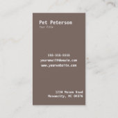 Stonemason masonry visitekaartje (Achterkant)