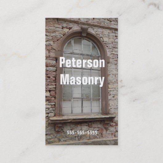 Stonemason masonry visitekaartje (Voorkant)