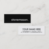 stonemason. mini visitekaartje (Voorkant / Achterkant)