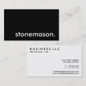 stonemason. visitekaartje (Voorkant / Achterkant)
