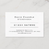 Stonemason with Photo of Holder Visitekaartje (Achterkant)