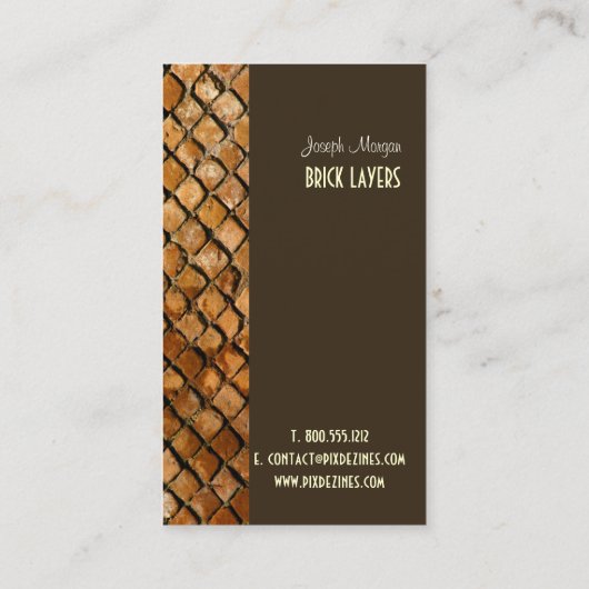 Stonemasons, steenwerkers visitekaartjes (Achterkant)