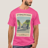 Stonepenge Vintage Travel Poster T-shirt (Voorkant)