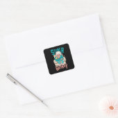 stoner oma vierkante sticker (Envelop)