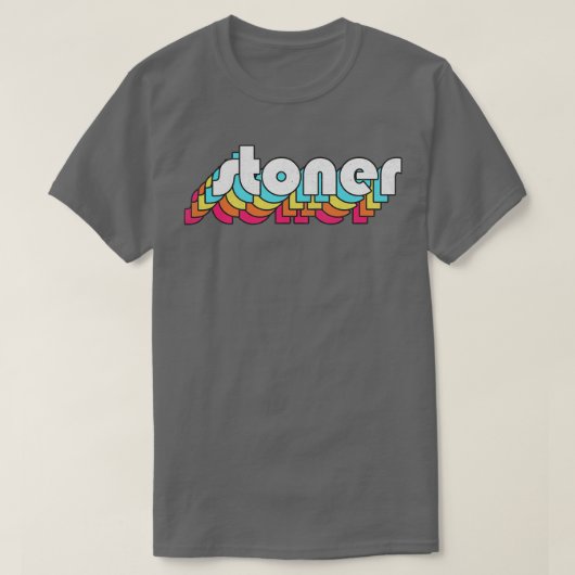 Stoner Retro Faded Stijl Typografie Ontwerp T-shirt (Design voorkant)