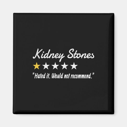 Stones 1-sterren Review Nierstenen Nierziekte Magneet (Voorkant)