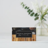 Stones Bamboo met Black Lijst White Border Visitekaartje (Staand voorkant)