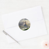 Stones Castles | Middeleeuws landschap Ronde Sticker (Envelop)