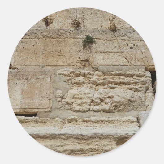 Stones Kotel Western Wall Jerusalem Ronde Sticker (Voorkant)