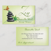 Stones Zen Therapeut Business Card Afsprakenkaartje (Voorkant / Achterkant)