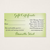 Stones Zen Therapist Gift Visitekaartje (Achterkant)