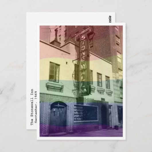 Stonewall in Briefkaart (regenboog) (Voorkant / Achterkant)