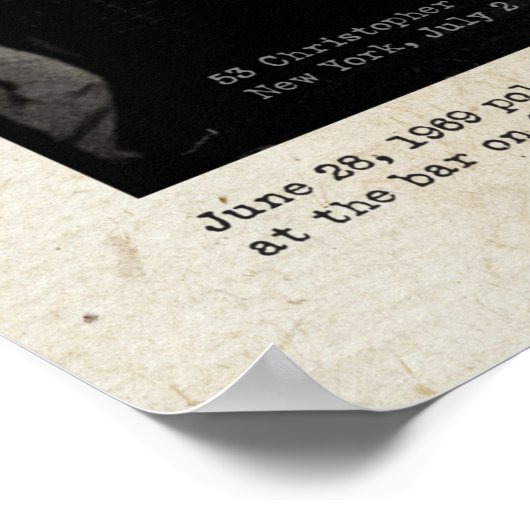  Stonewall Inn vergeet nooit Poster (Hoek)