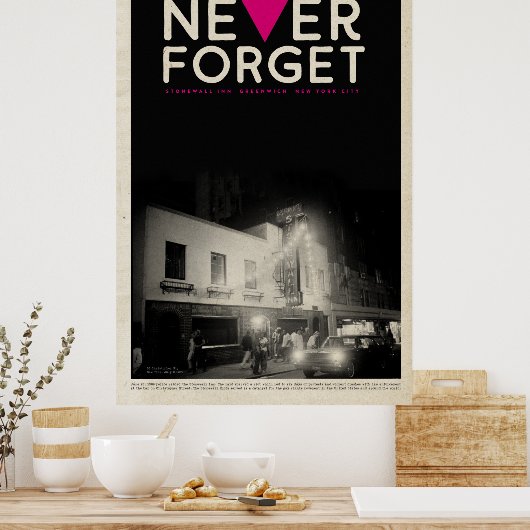 Stonewall Inn vergeet nooit Poster (Keuken)