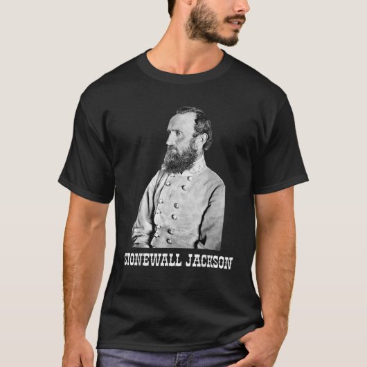 Stonewall Jackson Amerikaanse Burgeroorlog Geschie T-shirt (Voorkant)