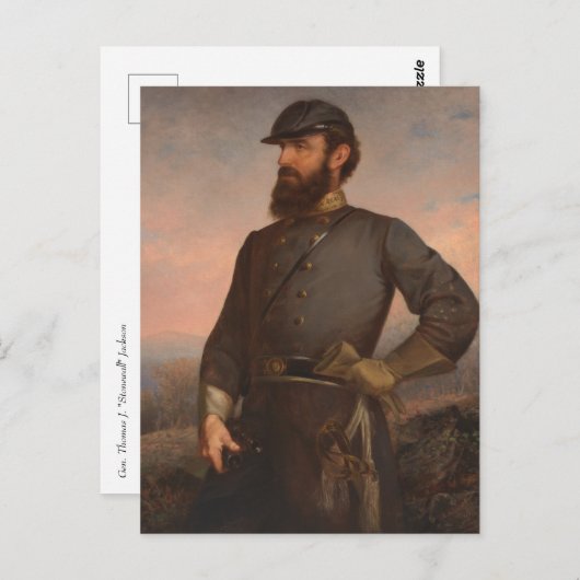 Stonewall Jackson Briefkaart (Voorkant / Achterkant)