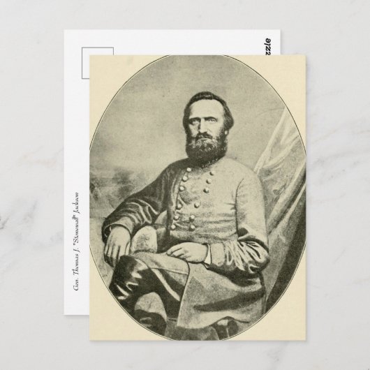 Stonewall Jackson Briefkaart (Voorkant / Achterkant)