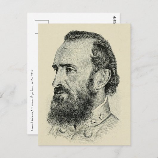 Stonewall Jackson Briefkaart (Voorkant / Achterkant)