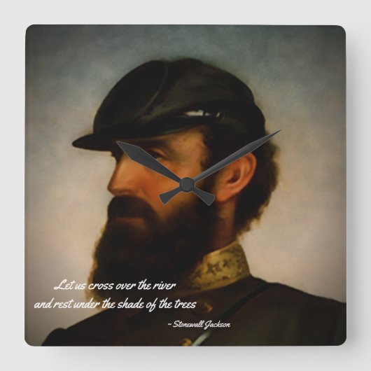 Stonewall Jackson Clock Vierkante Klok (Voorkant)