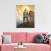 Stonewall Jackson door N.C. Wyeth Canvas Afdruk (Insitu (Woonkamer))