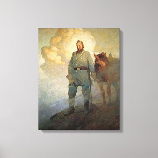Stonewall Jackson door N.C. Wyeth Canvas Afdruk (Voorkant)