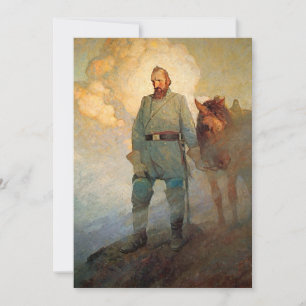 Stonewall Jackson door N.C. Wyeth Feestdagenkaart