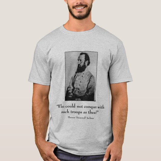 Stonewall Jackson en quote - grijs T-shirt (Voorkant)