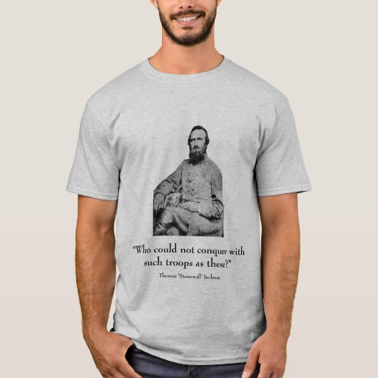 Stonewall Jackson en quote - grijs T-shirt (Voorkant)
