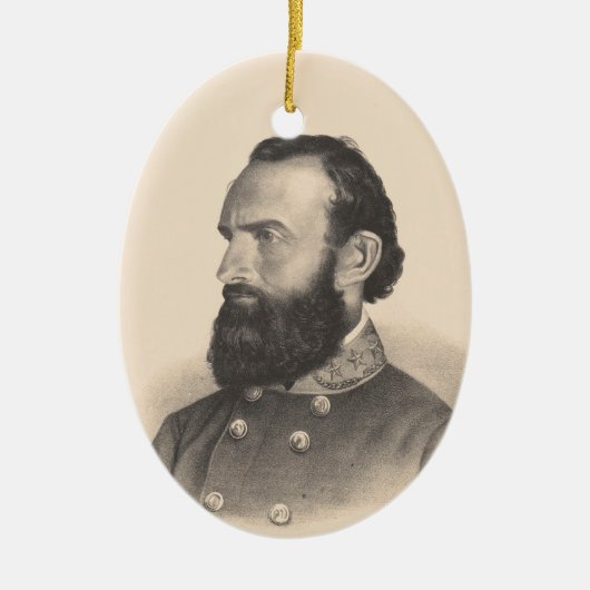 Stonewall Jackson Keramisch Ornament (Voorkant)