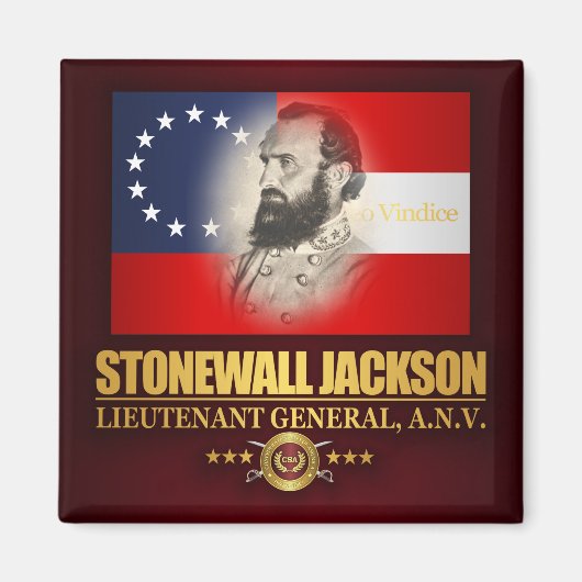 Stonewall Jackson (Zuid-Patriot) Magneet (Voorkant)