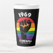 Stonewall Riot Remembrance Gay Pride Latte Mok (Voorkant)