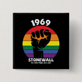 Stonewall Riot Remembrance Gay Pride Vierkante Button 5,1 Cm