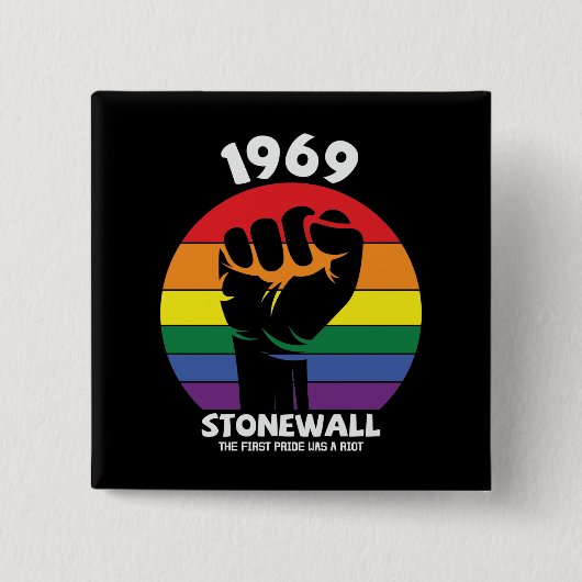Stonewall Riot Remembrance Gay Pride Vierkante Button 5,1 Cm (Voorkant)