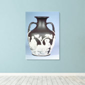 Stoneware, kopie van de Portland Vase Canvas Afdruk (Insitu (Houten vloer))