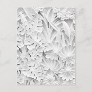Stonewerk in een Leaf en Flower Motif Briefkaart