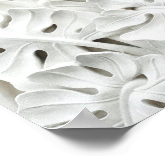 Stonewerk in een Leaf en Flower Motif Poster (Hoek)